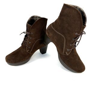THINK! Natural Walking Suede Lace Up Heal Ankle Boot EU 39 US 8 - orig. $250.00